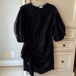 RHODE Pia Black 3/4 Sleeve Mini Dress